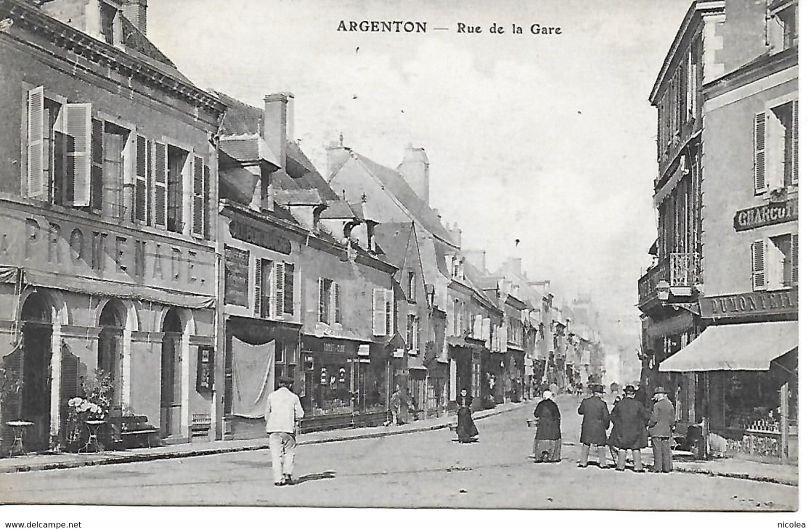 36 - INDRE - ARGENTON  - RUE DE LA GARE - BELLE ANIMATION - EPICERIE COIFFEUR CHARCUTERIE HOTEL DE LA PROMENADE ... - Other & Unclassified