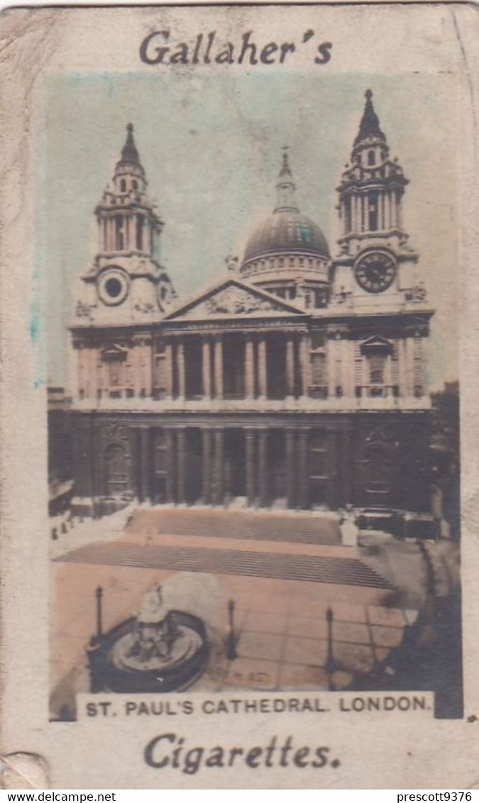 Interesting Views 1923 -  70 St Pauls, London  - Gallaher Cigarette Card - Original - Photographic - Gallaher