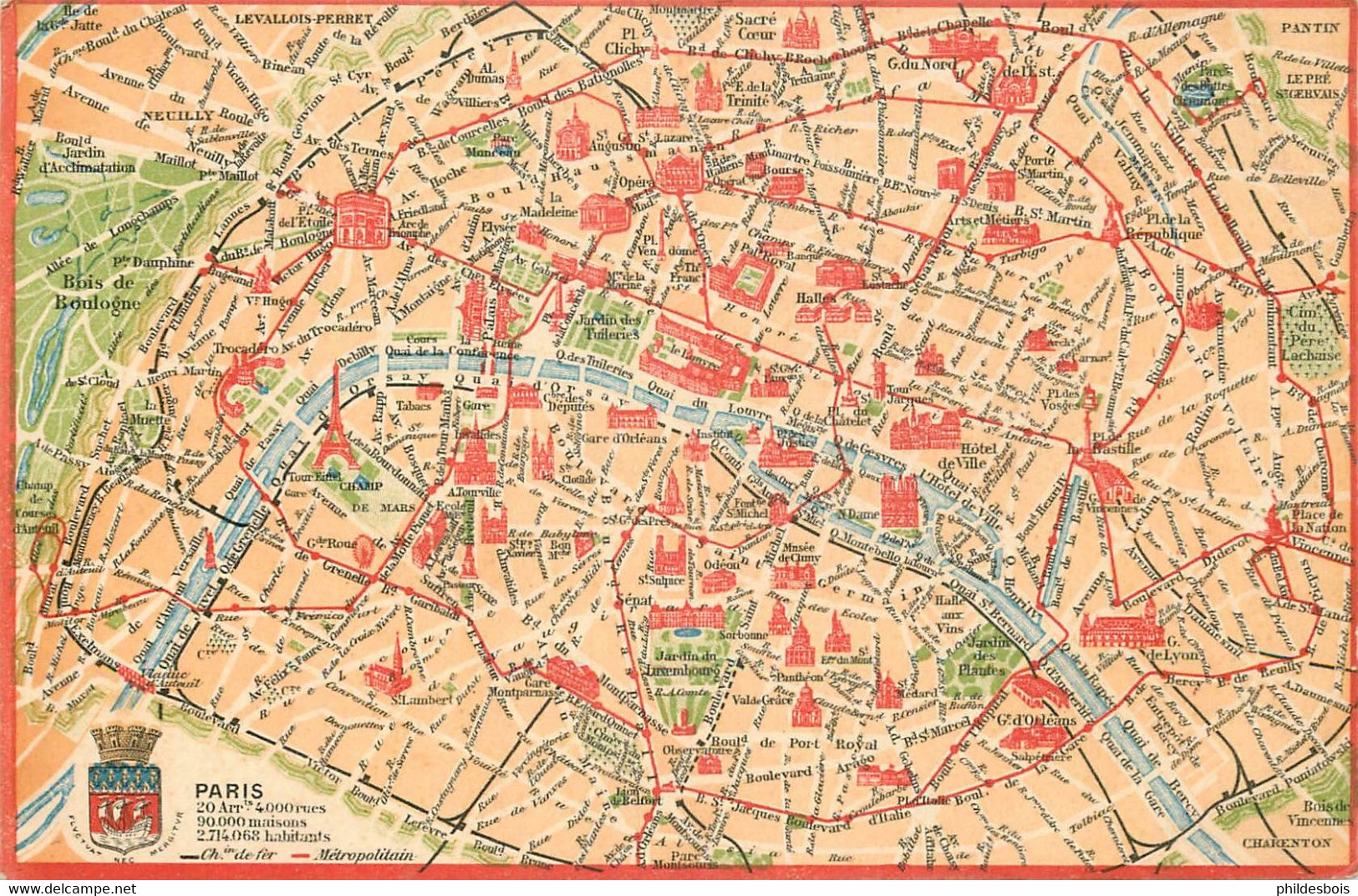 PARIS Plan Carte - Multi-vues, Vues Panoramiques