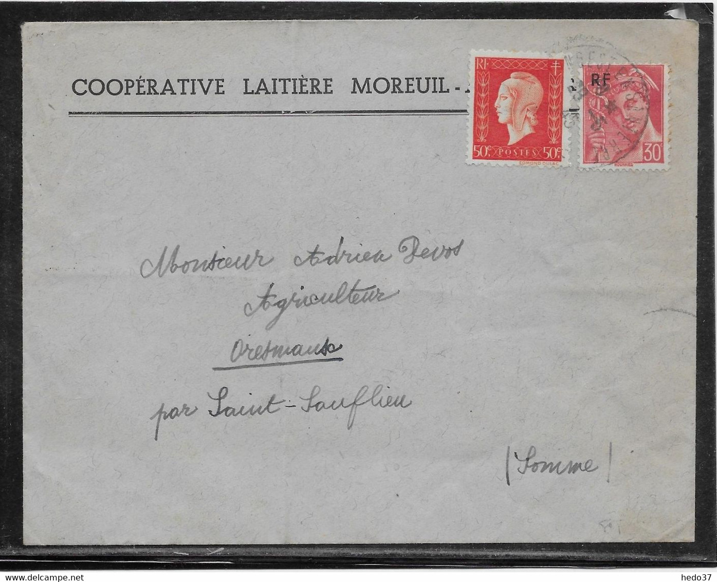 France - Marianne De Dulac - Lettre - 1944-45 Marianne (Dulac)