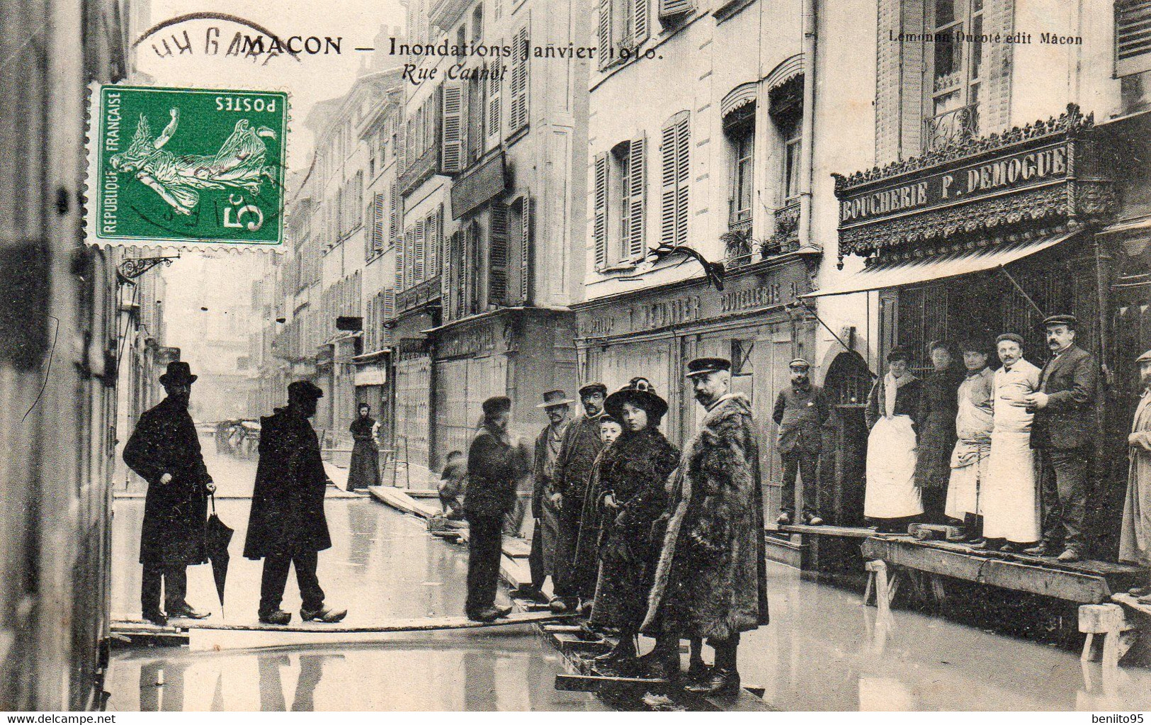 CPA De MACON -Innodations De Janvier 1910. - Macon