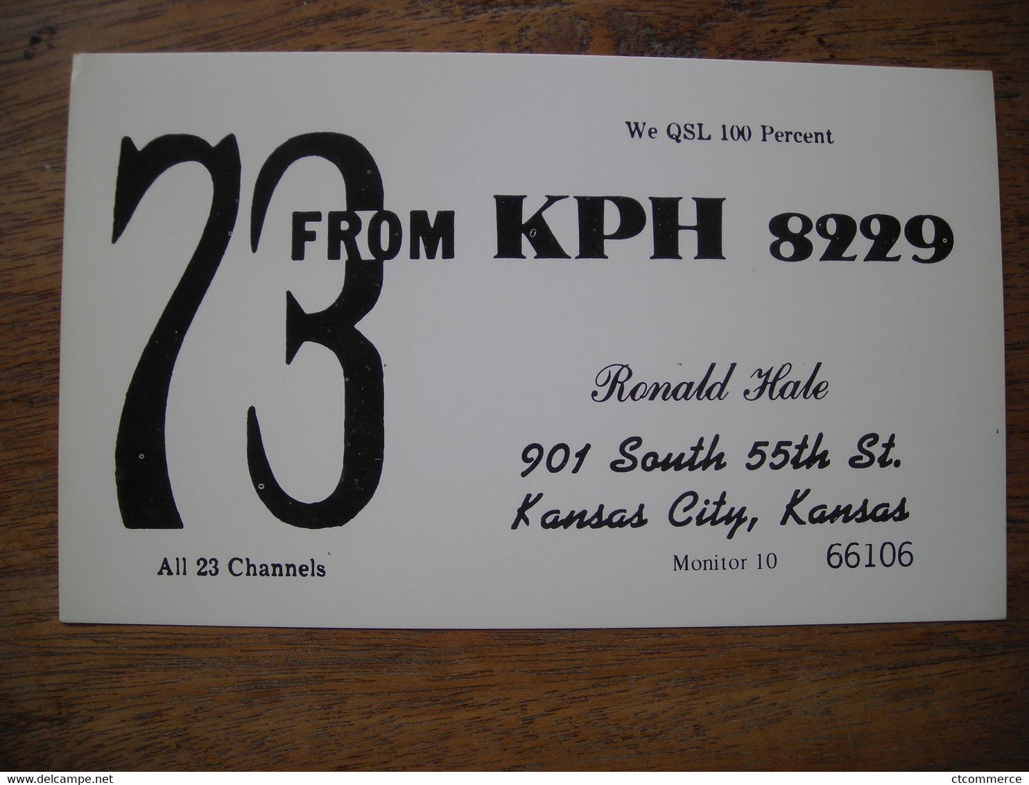 USA 1970's  Kansas  COHO Capital QSL Club, All 23 Channels - CB