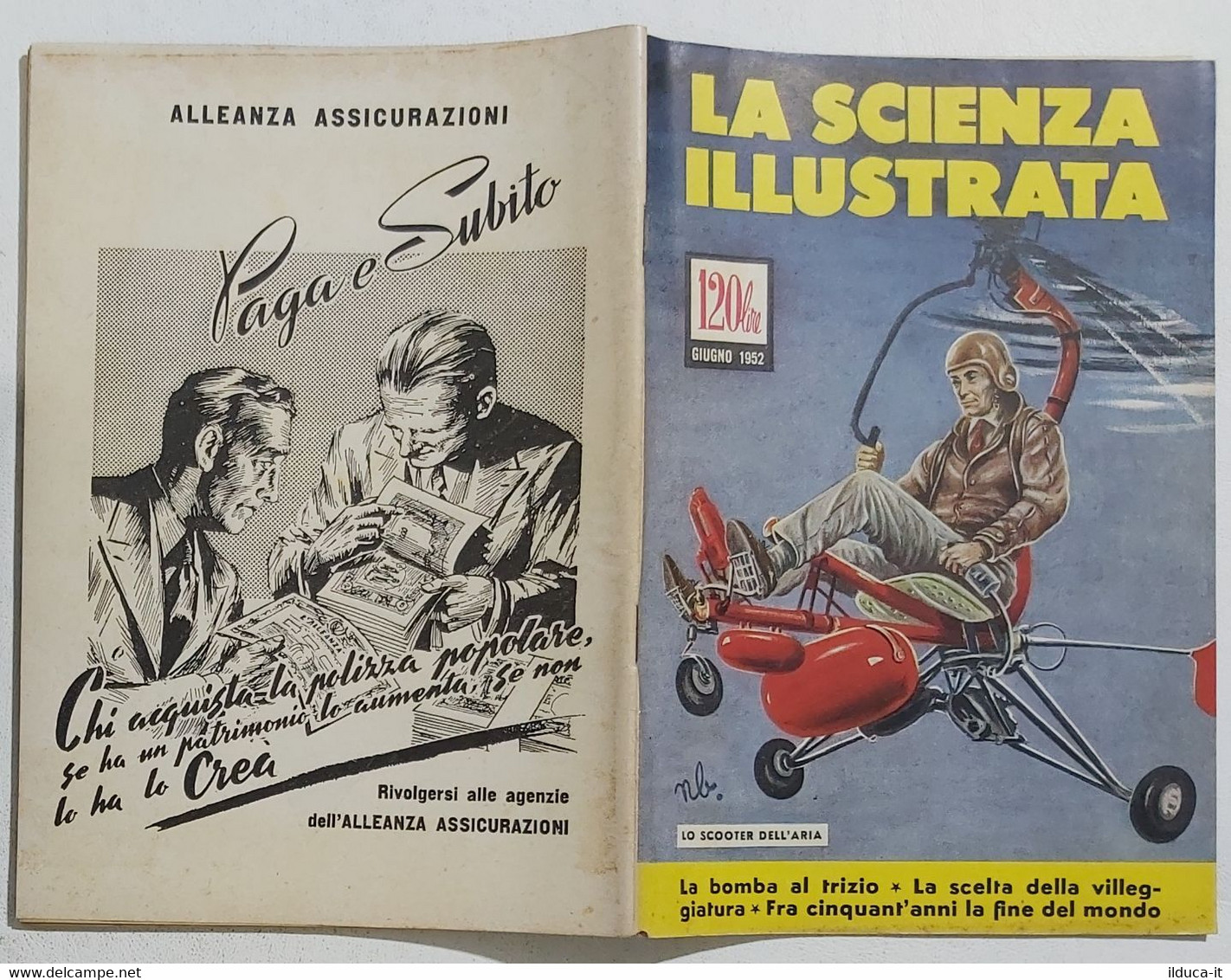 02377 La Scienza Illustrata - 1952 - Vol. IV N. 06 - Lo Scooter Dell'aria - Wetenschappelijke Teksten