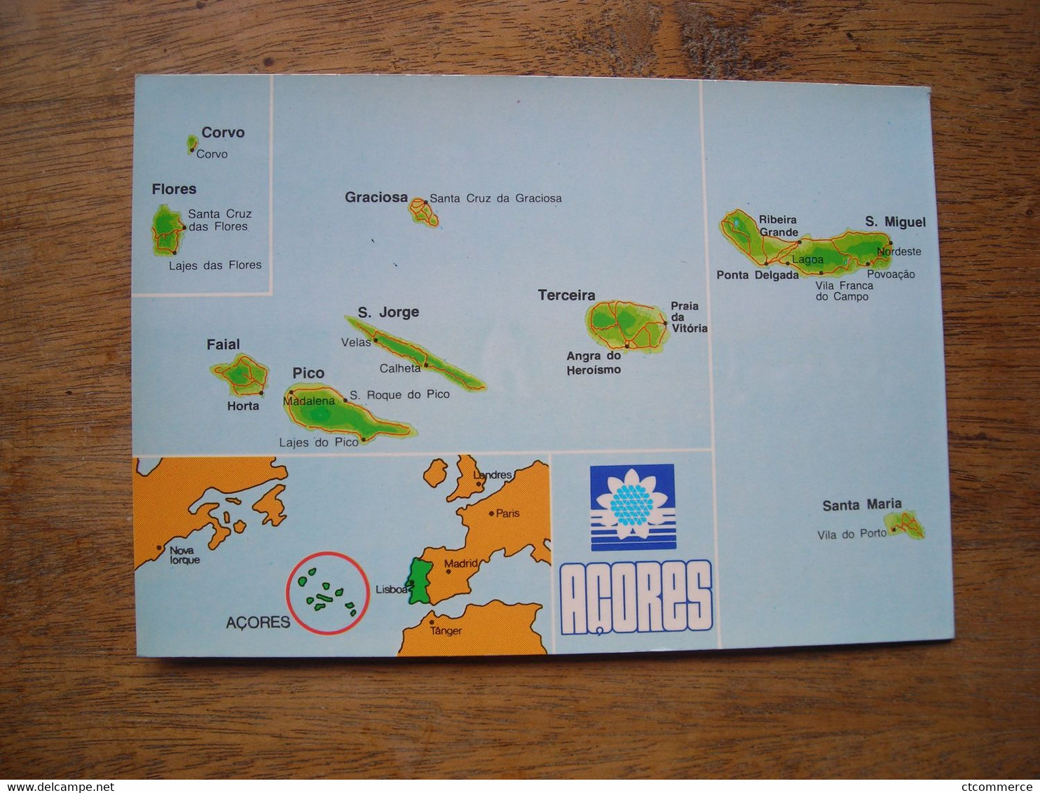 QSL   Açores  Azores Depliant 1991 - CB
