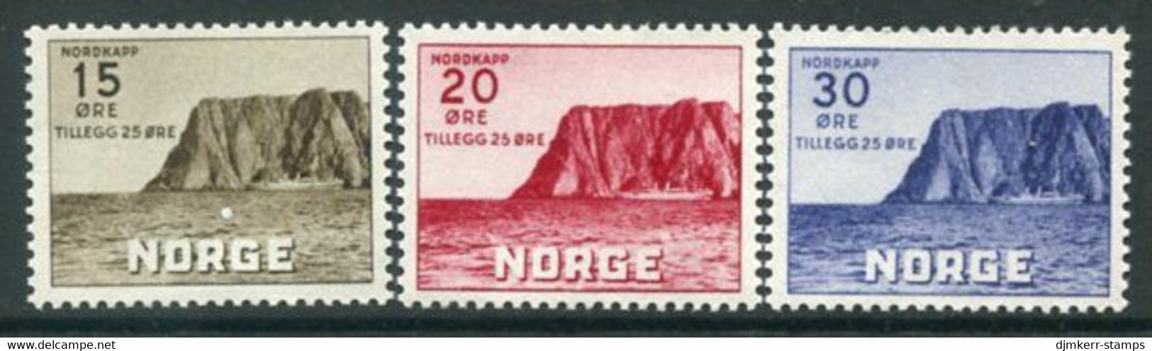 NORWAY 1943 Tourism: North Cape  MNH / **.  Michel 284-86 - Unused Stamps
