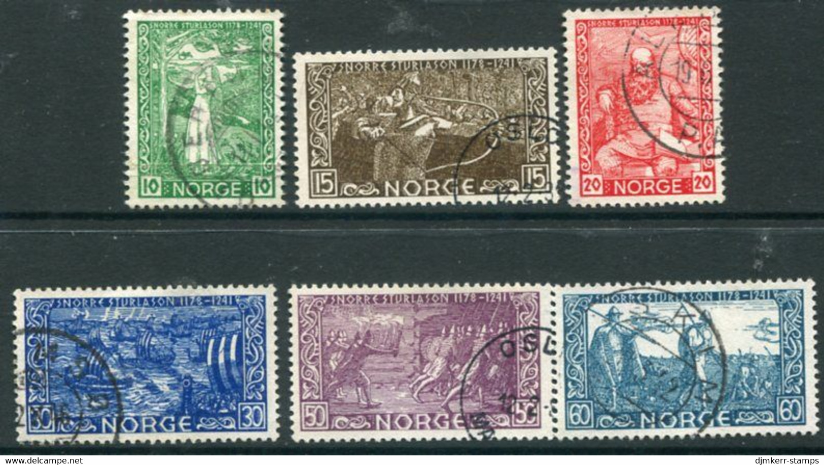 NORWAY 1941 Snorri Sturluson Death Anniversary Used.  Michel 259-64 - Usados