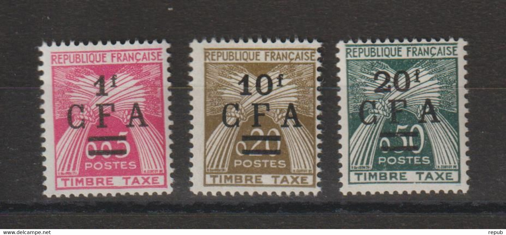 Réunion 1962-64 Série Taxe 45-47 3 Val **  MNH - Strafport