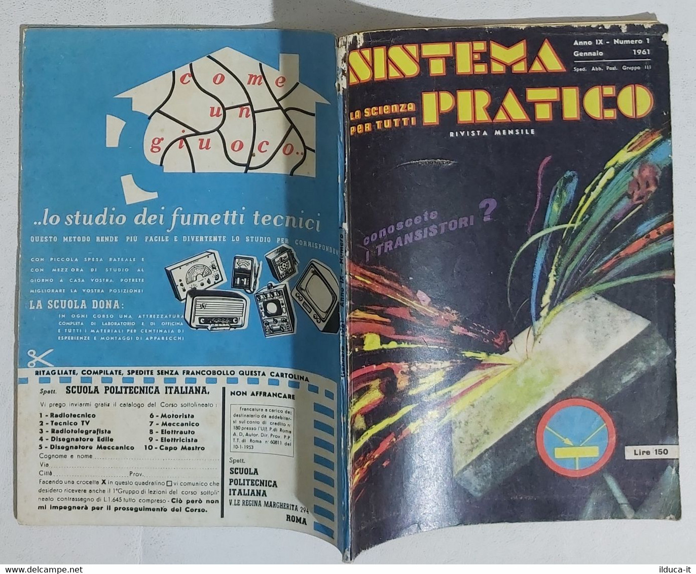 08104 SISTEMA PRATICO - Anno IX Nr 1 1961 - SOMMARIO - Textos Científicos