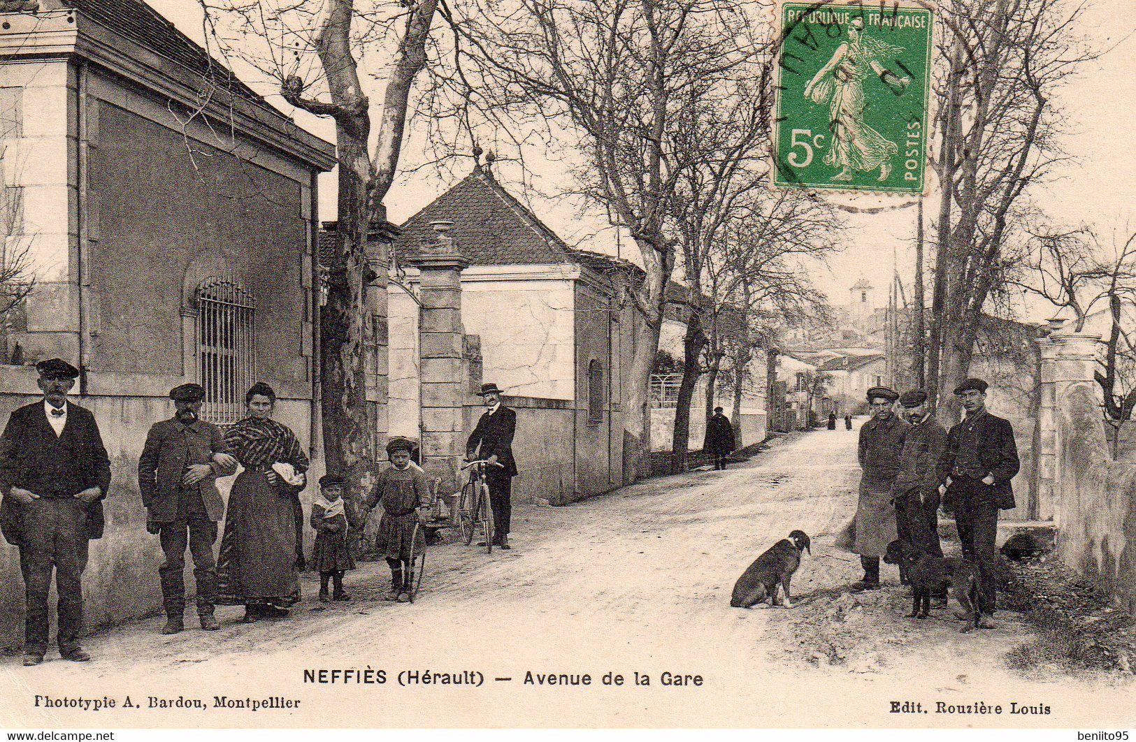 CPA De NEFFIES - Avenue De La Gare. - Otros & Sin Clasificación