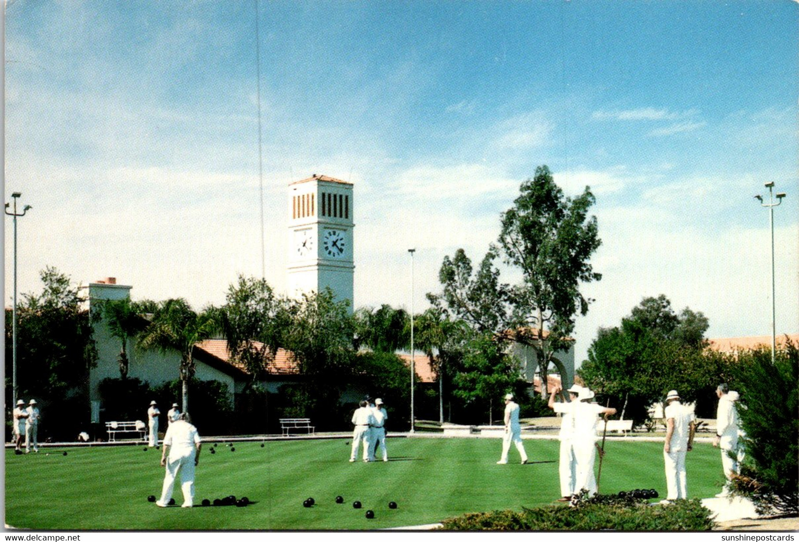 Arizona Mesa Leisure World Lawn Bowlers On The Greens At Recreation Center - Mesa