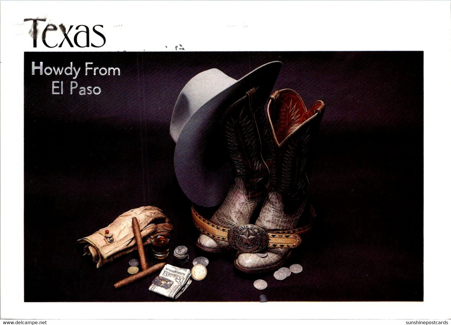 Texas Howdy From El Paso Showing Texas Essentials Hat Boots Beelt Buckle And More 1996 - El Paso