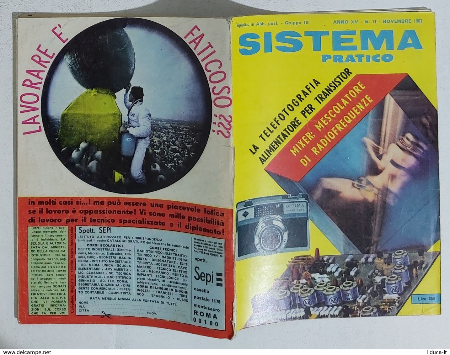 12533 SISTEMA PRATICO - Anno XV Nr 11 1967 - SOMMARIO - Textes Scientifiques