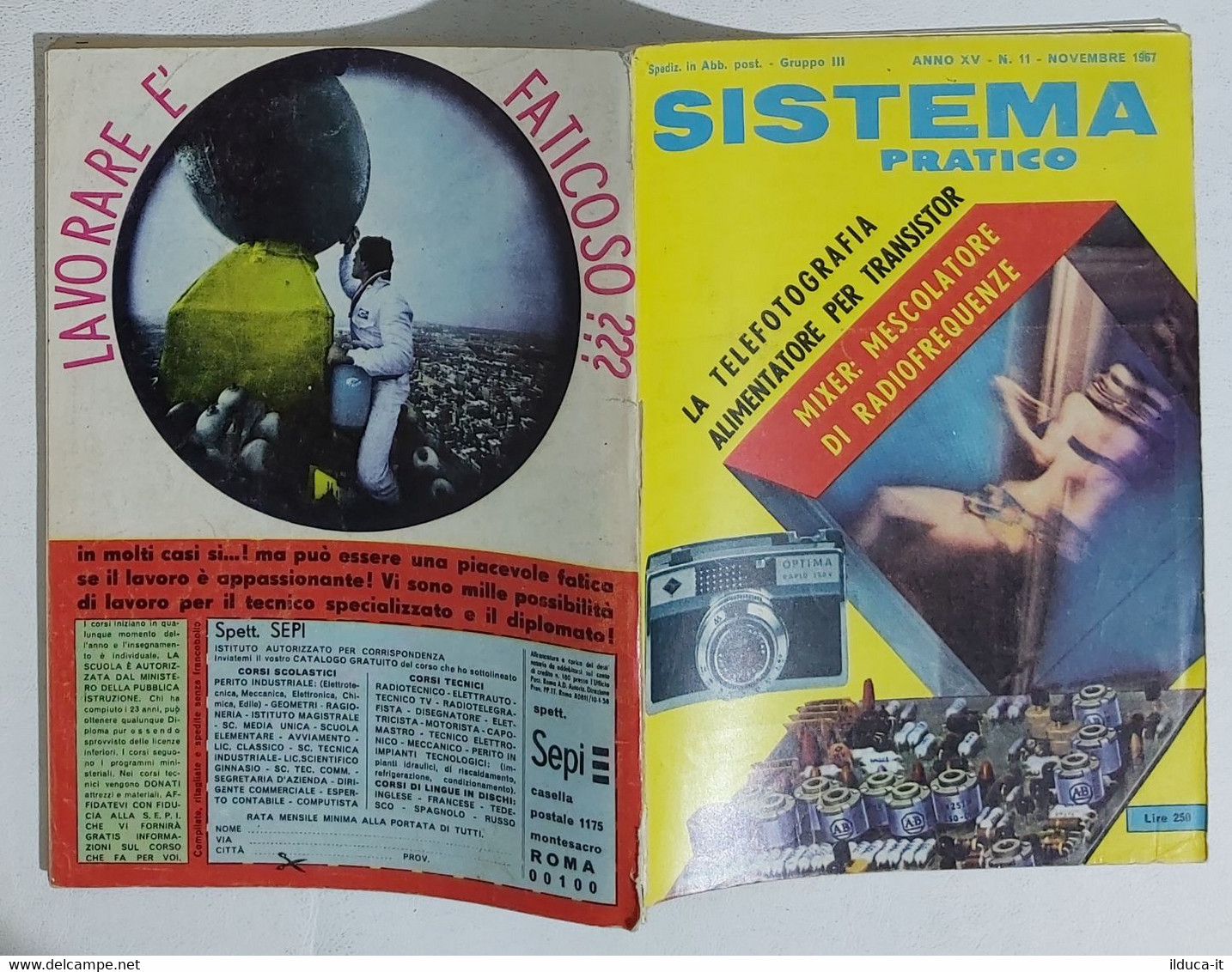 12533 SISTEMA PRATICO - Anno XV Nr 11 1967 - SOMMARIO - Textos Científicos