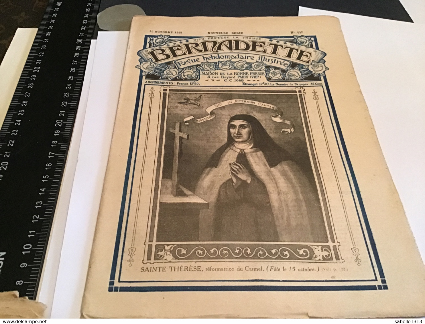 Bernadette Revue Hebdomadaire Illustrée Rare 1925 Numéro 137 Saint Thérèse Le Livre D’Édouard - Bernadette