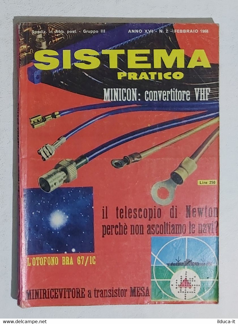 12543 SISTEMA PRATICO - Anno XVI Nr 2 1968 - SOMMARIO - Textos Científicos