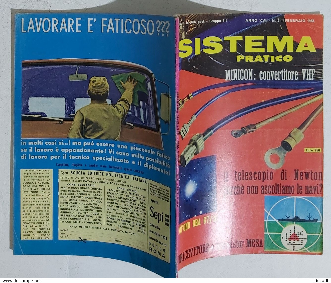 12543 SISTEMA PRATICO - Anno XVI Nr 2 1968 - SOMMARIO - Textos Científicos