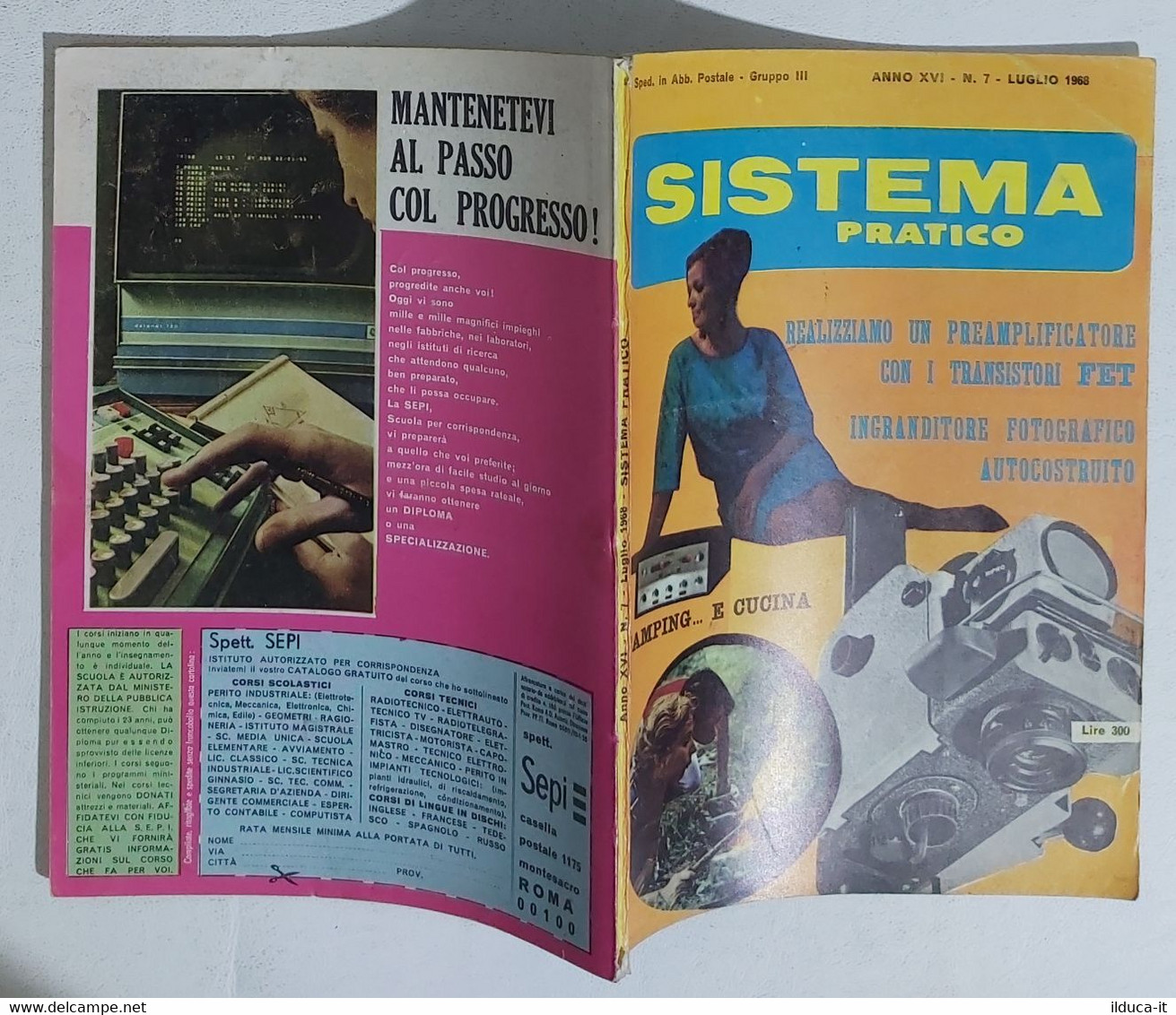 12547 SISTEMA PRATICO - Anno XVI Nr 7 1968 - SOMMARIO - Textes Scientifiques