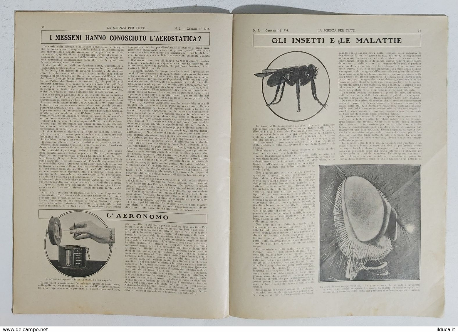 15773 La Scienza Per Tutti - A. XXI N. 02 Sonzogno 1914 - Ferrovia Jungfrau - Textes Scientifiques