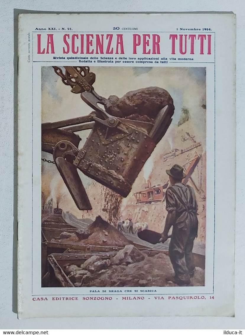 15781 La Scienza Per Tutti - A. XXI N. 21 Sonzogno 1914 - Draga - Textos Científicos