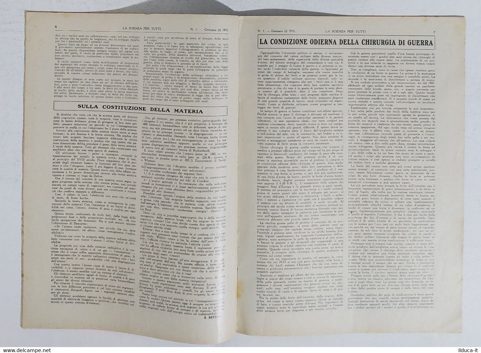 15782 La Scienza Per Tutti - A. XXII N. 01 Sonzogno 1915 - Forno Elettrico - Textes Scientifiques