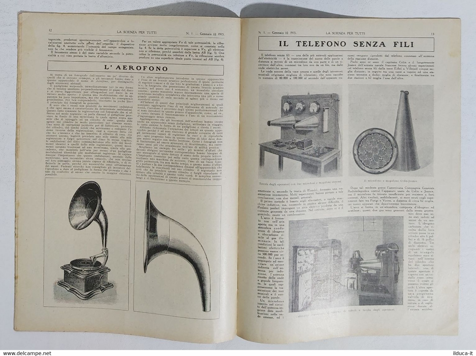 15782 La Scienza Per Tutti - A. XXII N. 01 Sonzogno 1915 - Forno Elettrico - Scientific Texts