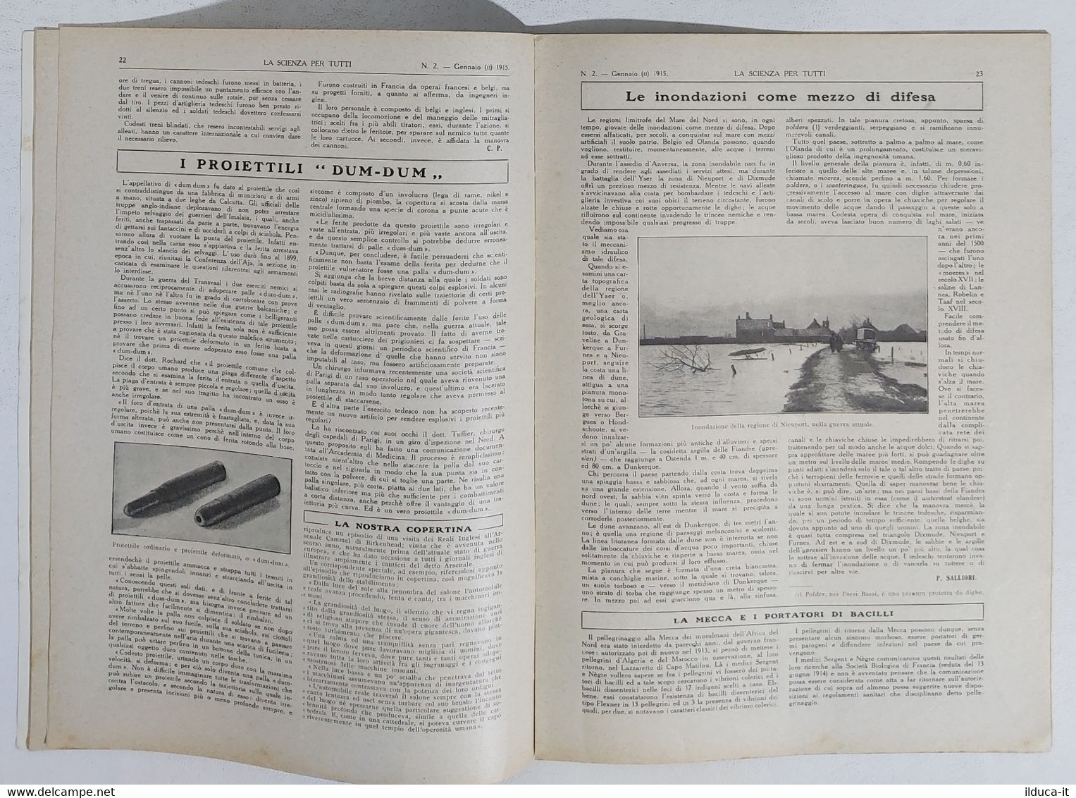 15783 La Scienza Per Tutti - A. XXII N. 02 Sonzogno 1915 - Cantieri Birkenhead - Scientific Texts