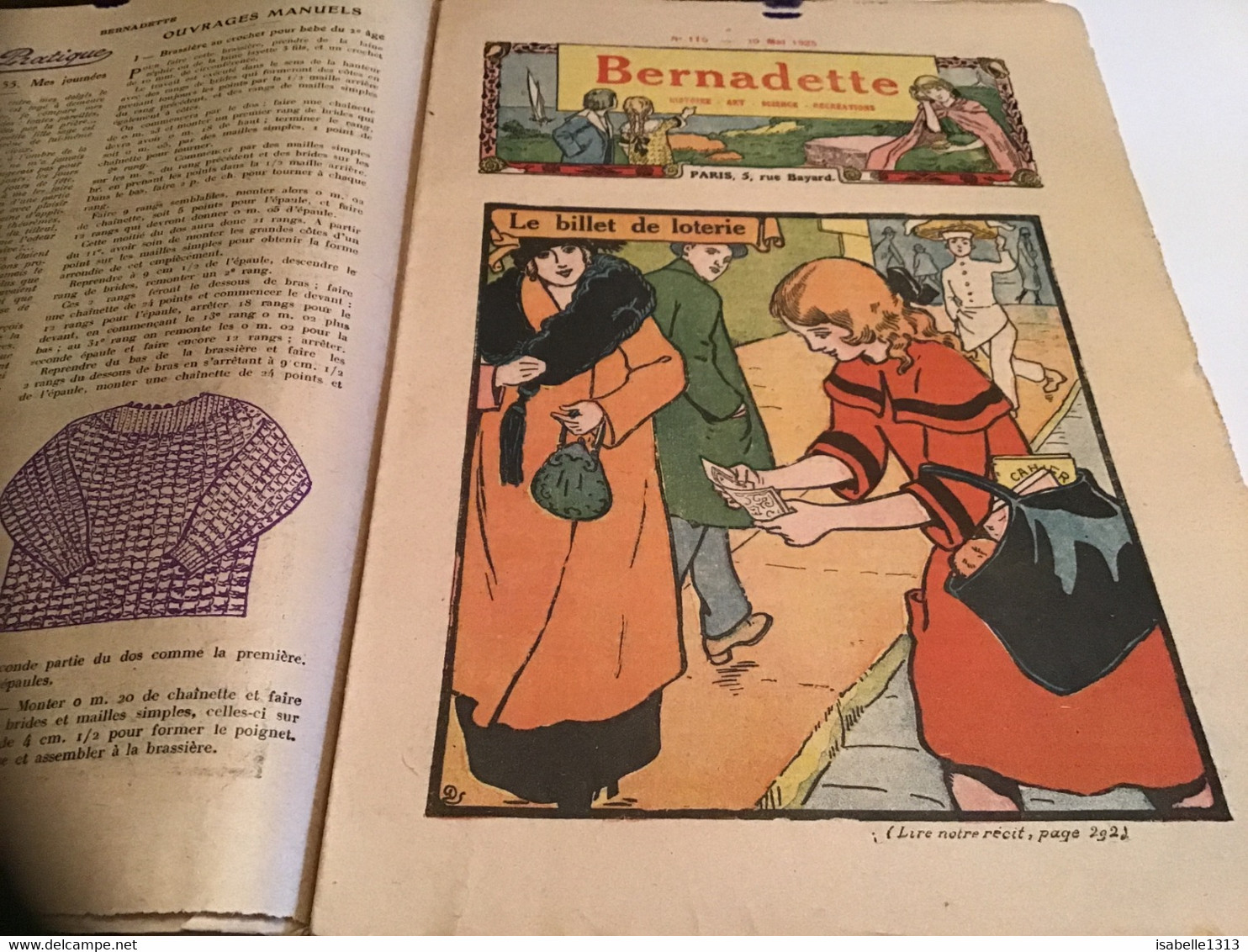 Bernadette Revue Hebdomadaire Illustrée Rare 1925  Numéro 115 Notre-Dame De Mai  Le Billet De Loterie - Bernadette