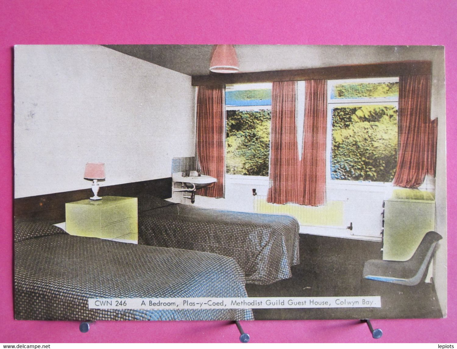 Visuel Très Peu Courant - Pays De Galles - Colwyn Bay - A Bedroom Plas-y-Coed - Methodist Guild Guest House - R/verso - Zu Identifizieren