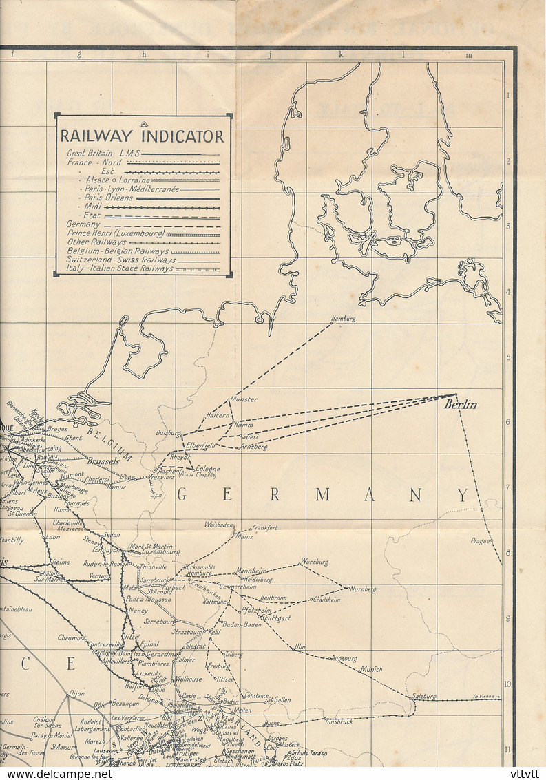 Indicateur Chemin De Fer (1928) Entre La Grande-Bretagne Et Le Continent Par Tilbury Et Dunkerque, Railway Indicator... - Europe