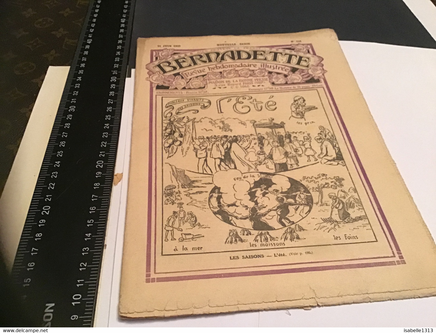 Bernadette Revue Hebdomadaire Illustrée Rare 1926 Numéro 121 L été Les Saison Les Fantômes Du Vieux Château - Bernadette