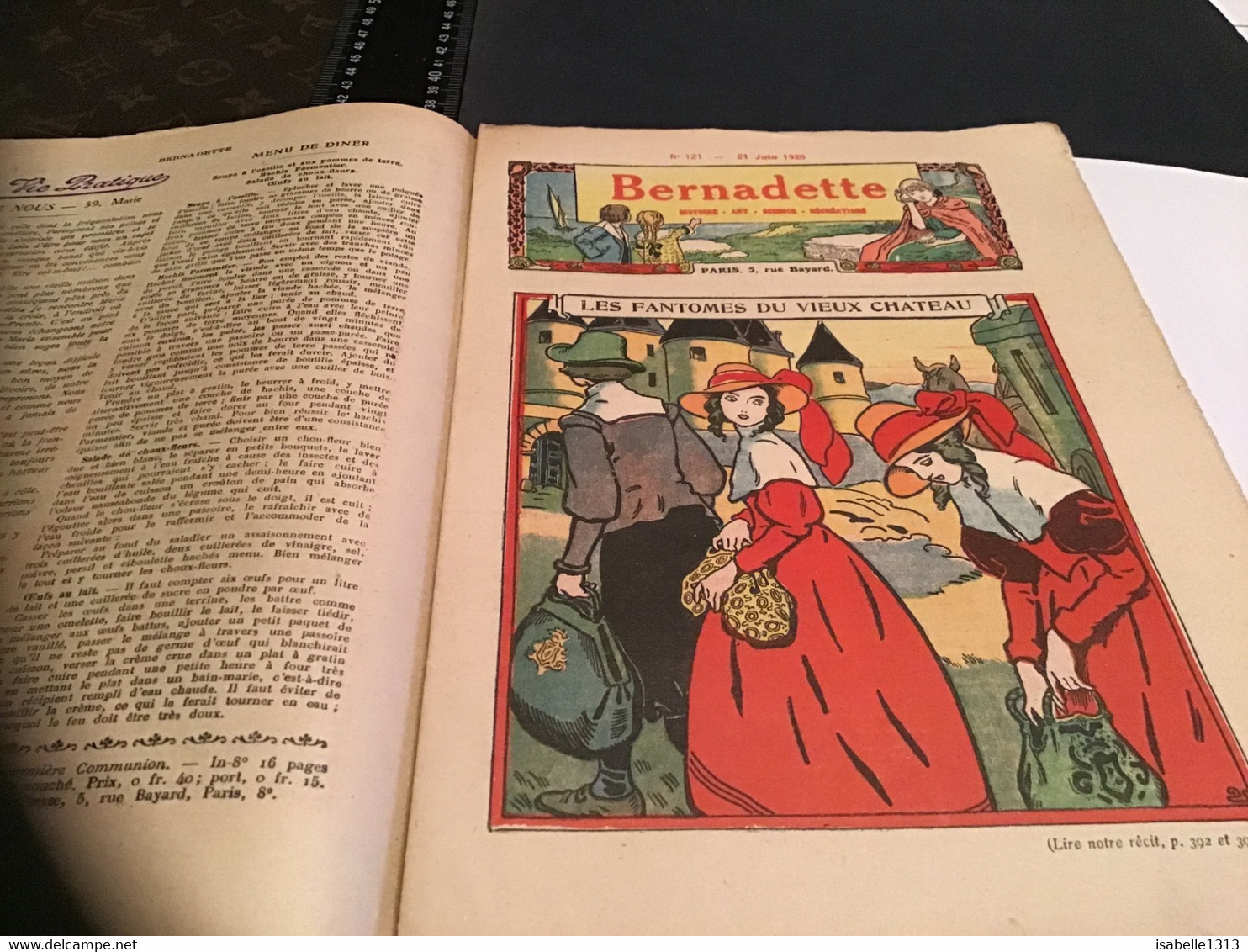 Bernadette Revue Hebdomadaire Illustrée Rare 1926 Numéro 121 L été Les Saison Les Fantômes Du Vieux Château - Bernadette