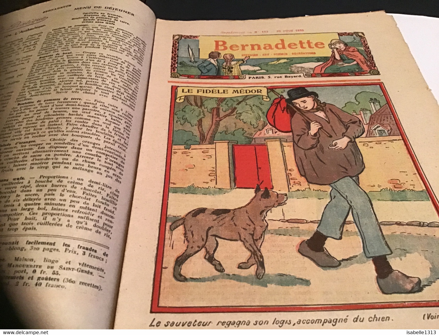 Bernadette Revue Hebdomadaire Illustrée Rare 1926 Numéro 173 L été Le Fidèle Médor - Bernadette
