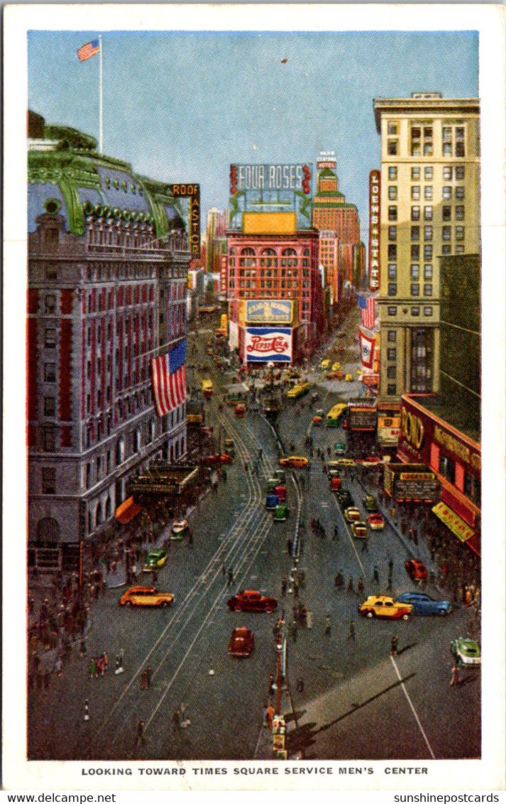 New York City Times Square Looking Towards Service Men's Center - Time Square