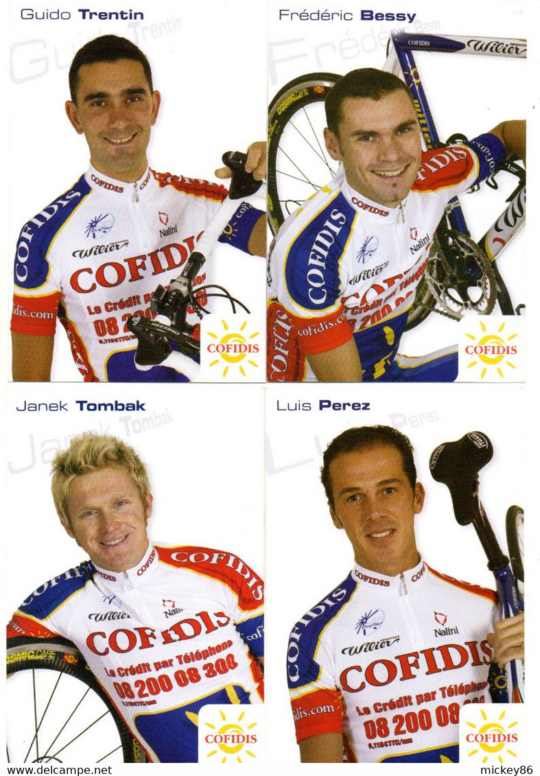 Cyclisme-vélo-- 2005-équipe COFIDIS--Lot De  8 Cartes Publicitaires..Réf  + Palmarès +spécimens Autographes.....à Saisir - Wielrennen