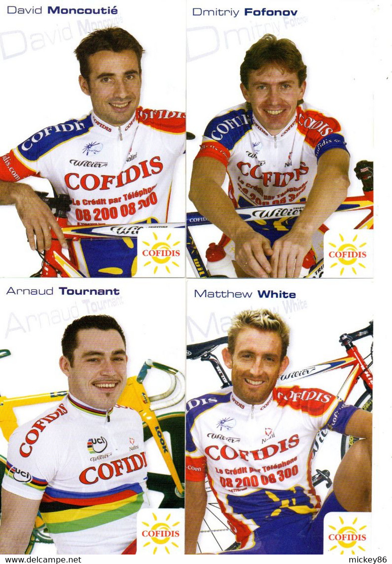 Cyclisme-vélo-- 2005-équipe COFIDIS--Lot De  8 Cartes Publicitaires..Réf  + Palmarès +spécimens Autographes.....à Saisir - Wielrennen