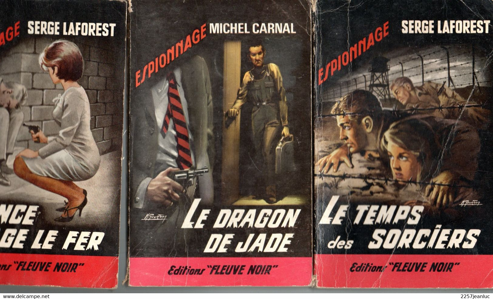 3 Livres Espionnage - Edit Fleuve Noir  N: 300 .378 586 Le Temps Des Sorcièrs . Le Dragon De Jade .Gaunce Engage Le Fer - Fleuve Noir