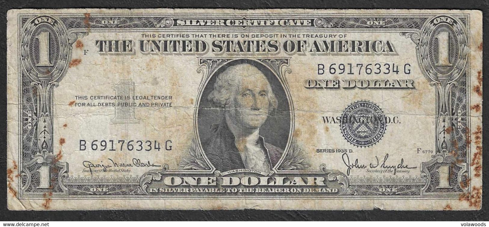 USA - Banconota Circolata Da 1 Dollaro P-416D1 - 1935 #17 - Silver Certificates – Títulos Plata (1928-1957)
