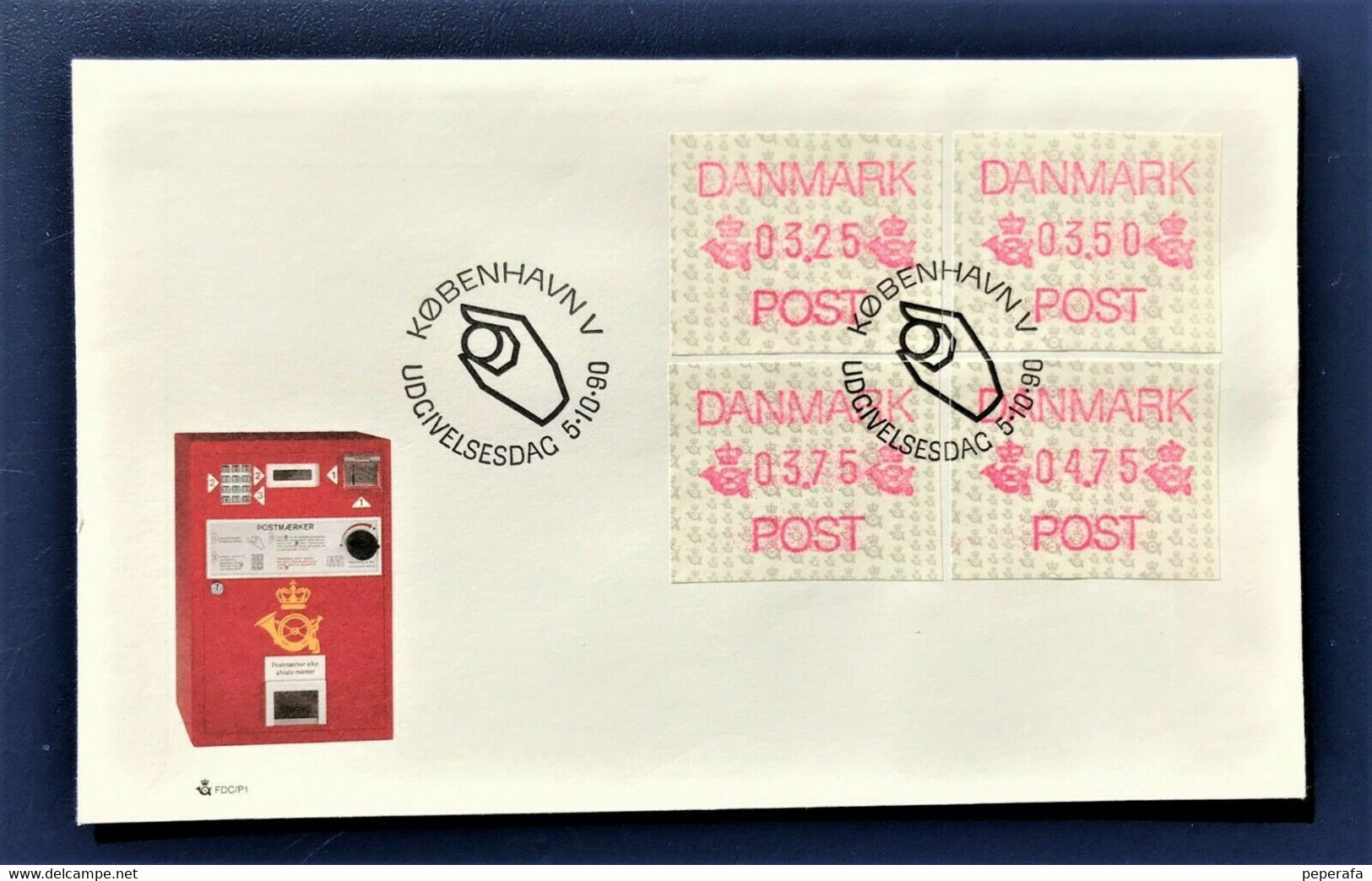 Denmark Danmark 1990 FDC ATM FRAMA - Automat Labels - Machine Labels [ATM]