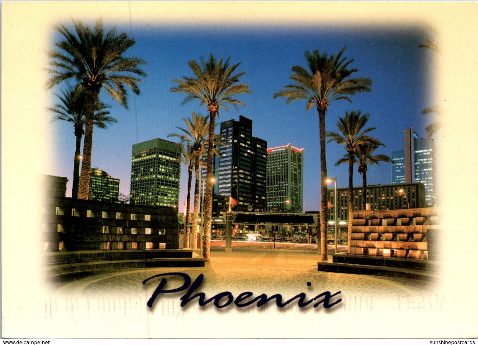 Arizona Phoenix Skyline At Night 1998 - Phoenix
