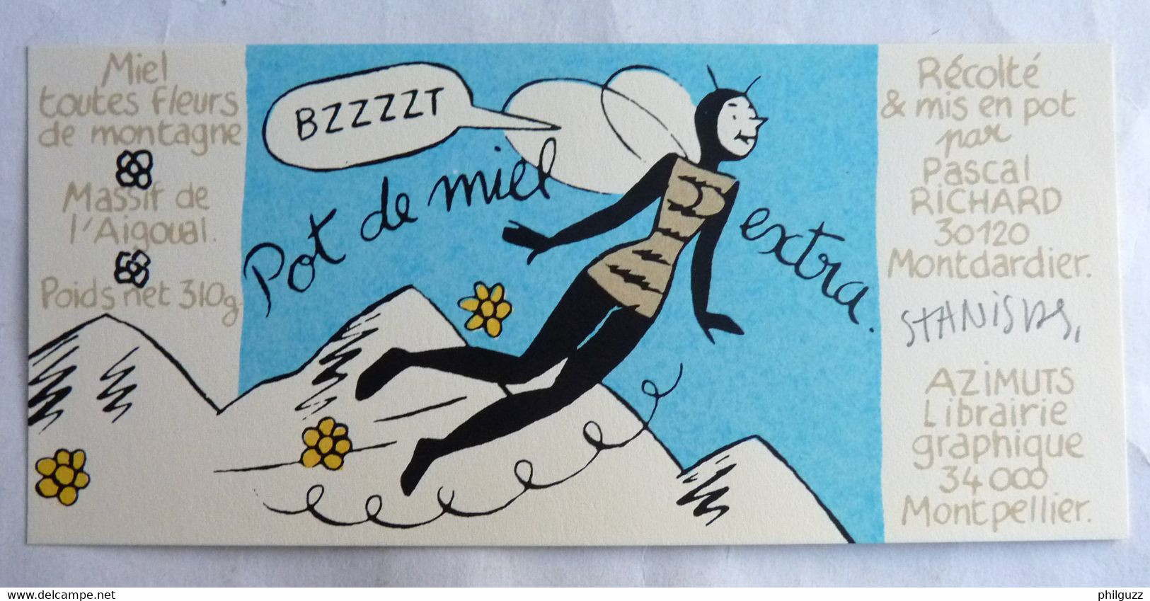 RARE EX LIBRIS STANISLAS AZIMUTS LIBRAIRIE - POT DE MIEL EXTRA - Illustratori S - V