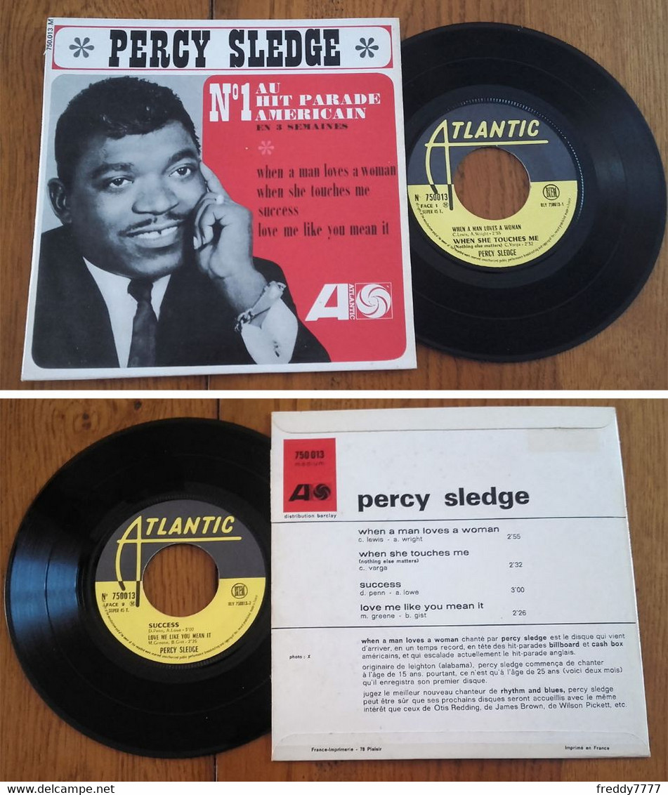 RARE French EP 45t RPM BIEM (7") PERCY SLEDGE (1966) - Soul - R&B