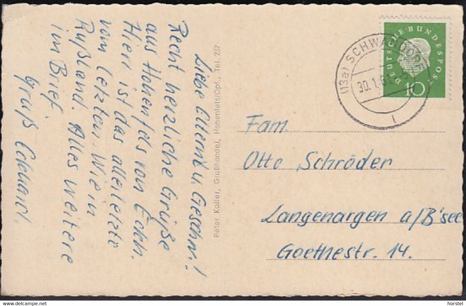 D-92366 Hohenfels - Oberpfalz - Alte Ortsansicht - Stadtmitte Mit Kirche - Stamp - Neumarkt I. D. Oberpfalz