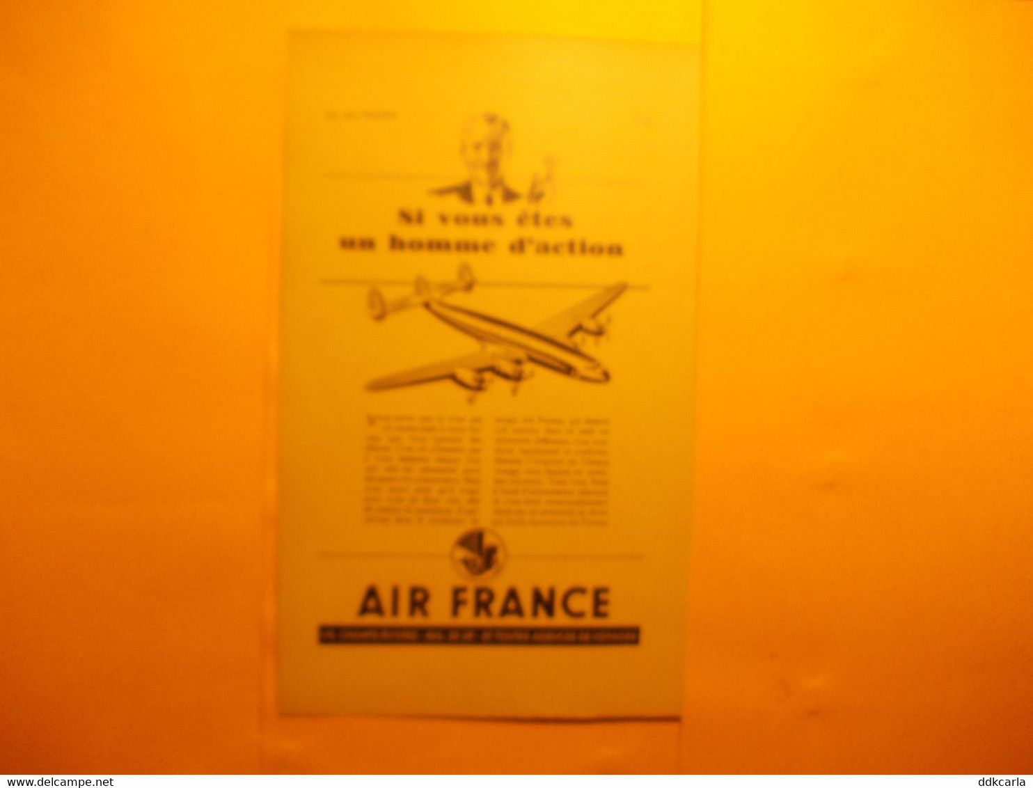 Reklame Uit Oud Tijdschrift 1970 - AIR FRANCE - Si Vous êtes Un Homme D'action - Aviation - Pubblicità