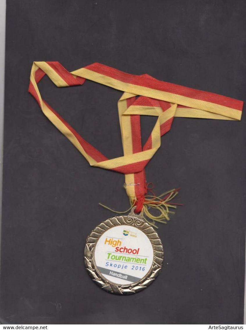 REPUBLIC OF MACEDONIA, 2016, MEDAL, HIGH SCHOOL TOURAMENT OF HANDBALL  + - Balonmano