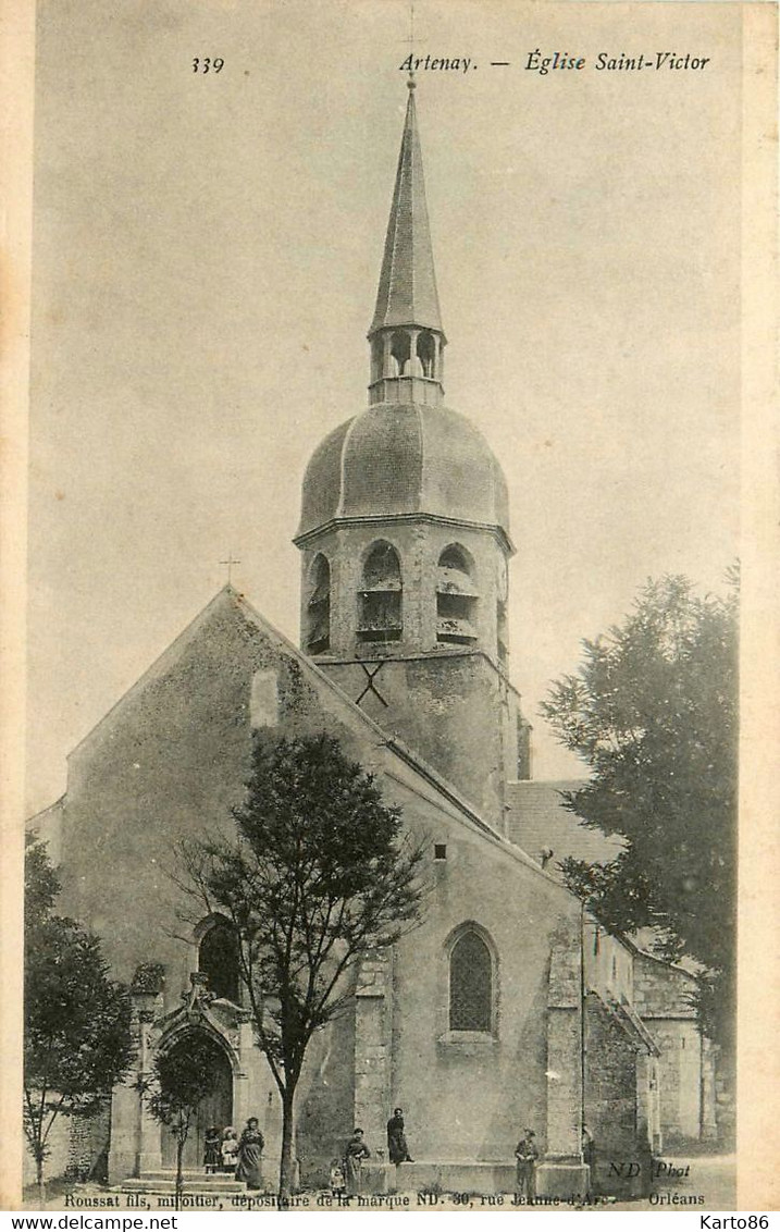 Artenay * Place Et église St Victor * Villageois - Artenay