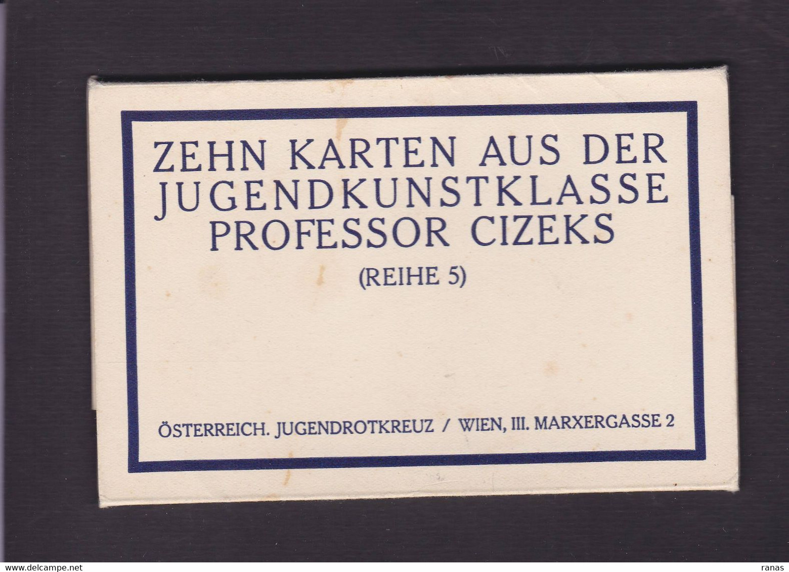 Pochette Papier Art Déco Jugendrotkreuz WIEN - Andere & Zonder Classificatie