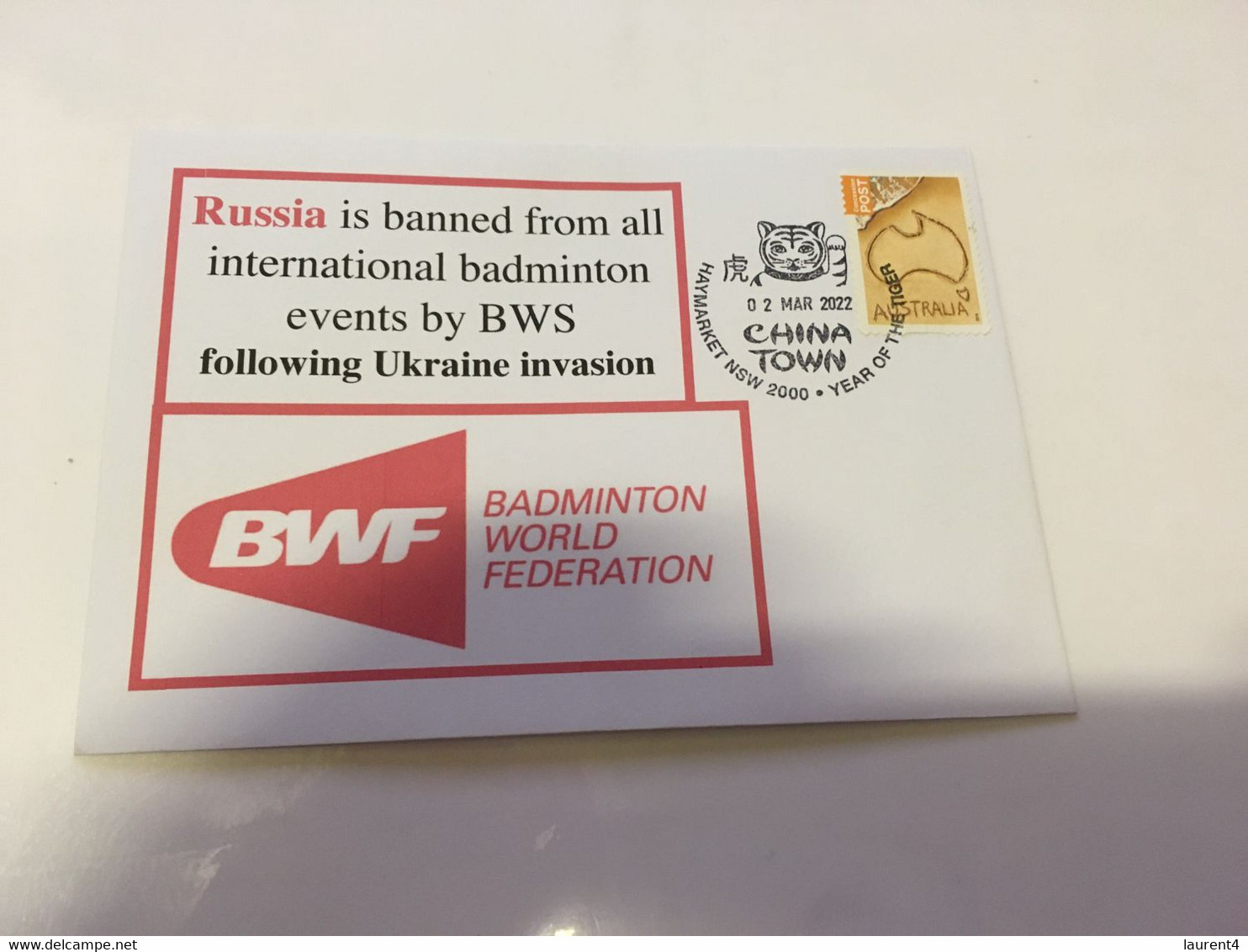 (3 G 3) Following Invasion Of Ukraine By Russia, Russia Is Banned From All Badmington Event By BWS - Bádminton