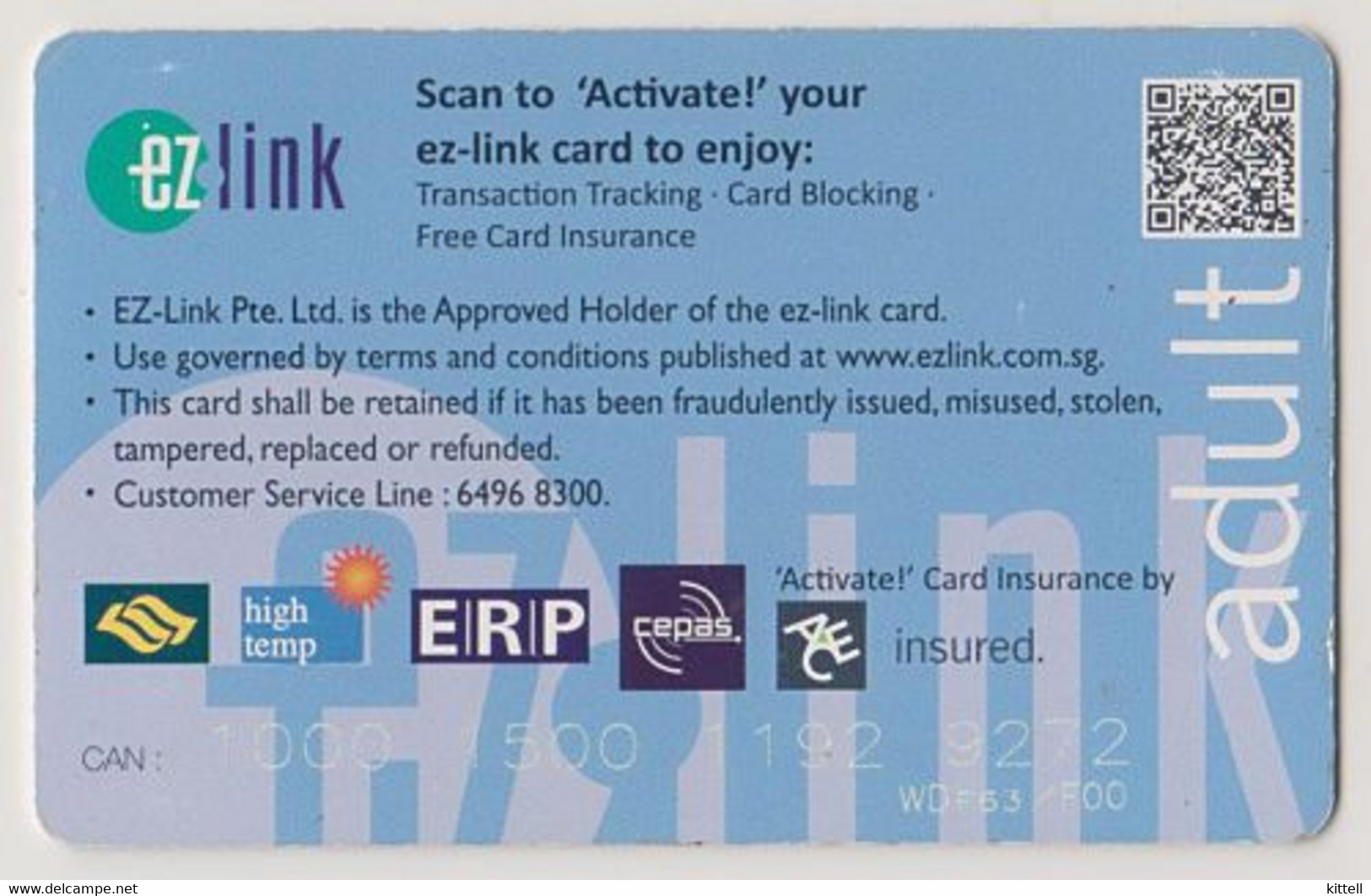 Singapore Travel Card Subway Train Bus Ticket Ezlink Used My Journey - Wereld