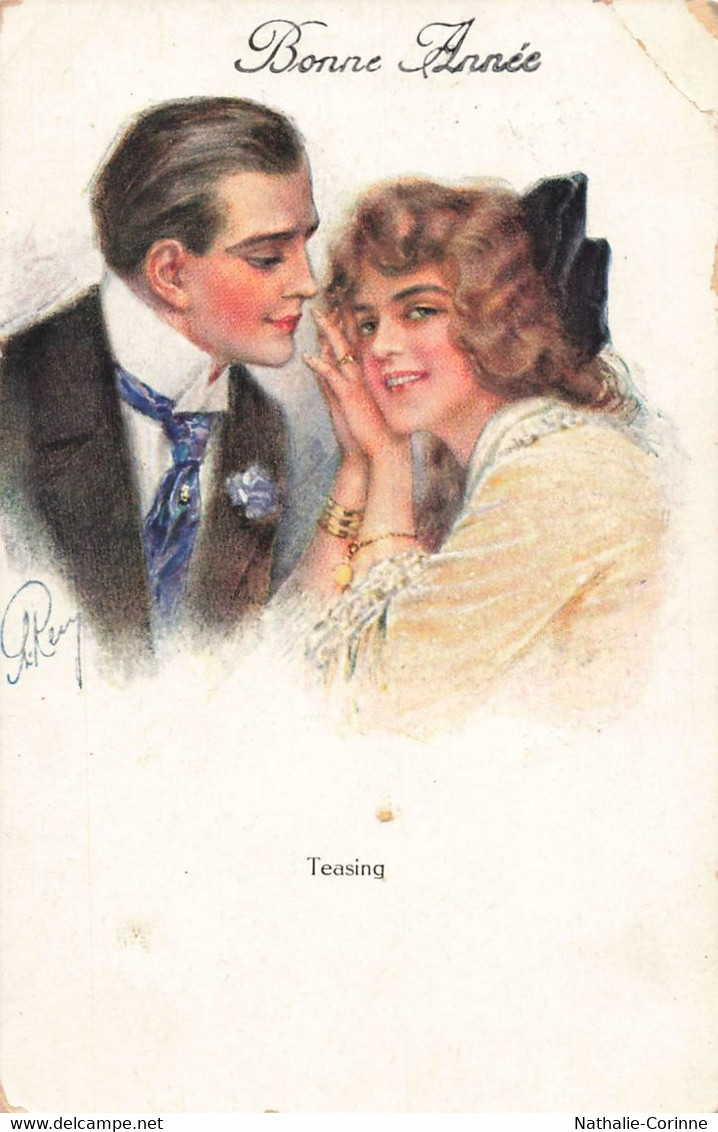 Signé A. Remy - Teasing, Taquinerie, Couple, Glamour - Vintage - Remy, A.