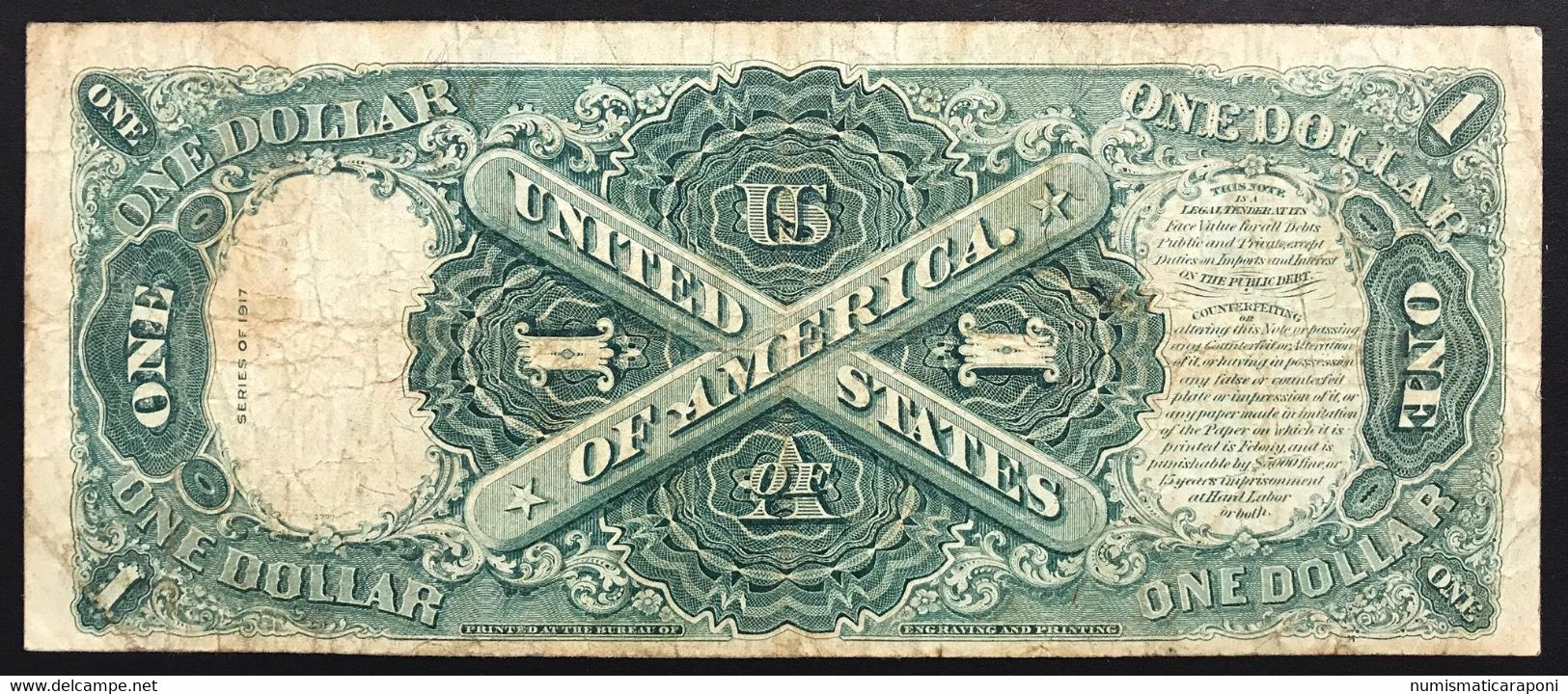 USA Stati Uniti 1917 Dollar $ Colombo Pick#187 Lotto.3833 - Bilglietti Della Riserva Federale (1914-1918)